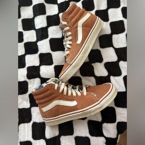 Vans Sk8-Hi Suede Sherpa Sunburn Marshmallow Skate Shoes Women's Size 7